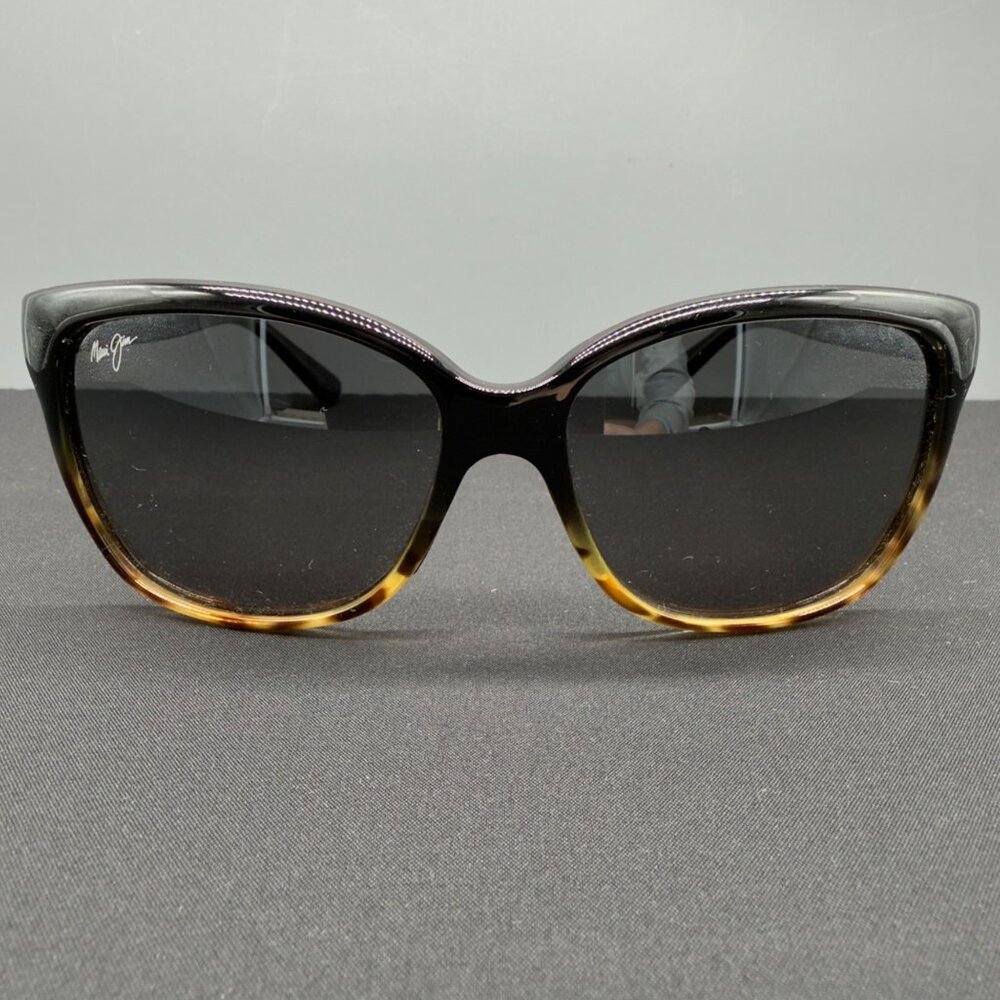 Maui Jim Starfish MJ 744-02T Sunglasses Black Tortoise Grey Lens 56-16-140 - Picture 2 of 10